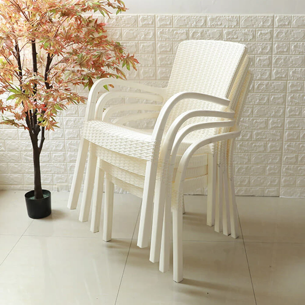 Garden Chairs Rattan Restaurant patio Bistro Outdoor Plastic Rattan Armchairs