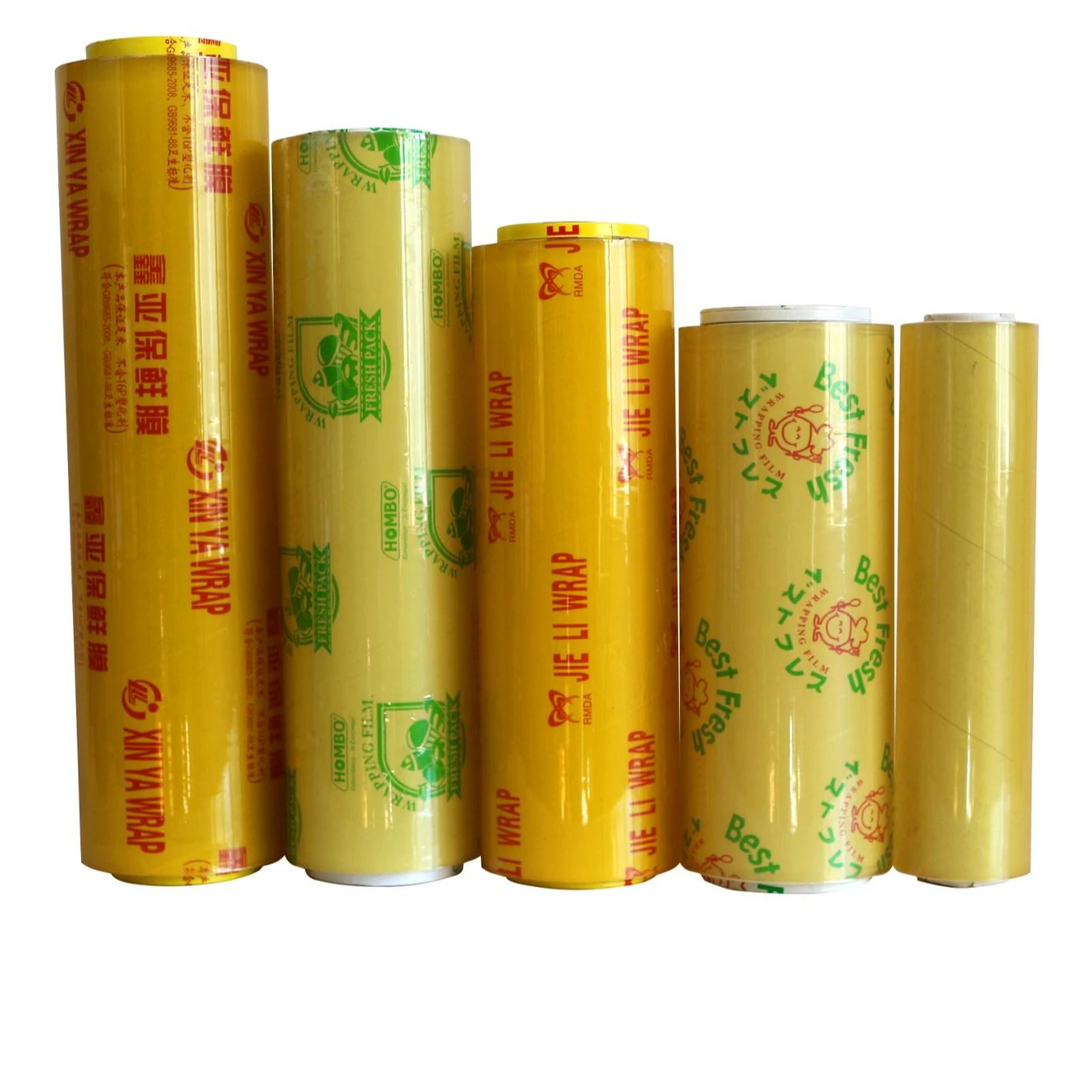 Factory Wholesale Stretch Cling Film Food Wrapping PVC Stretch Cling Film Food Grade PVC Cling Film Roll