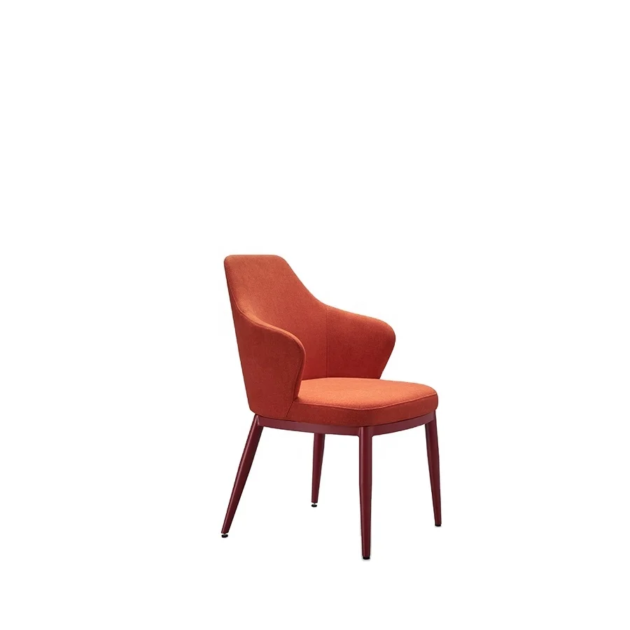 
Living room Modern Metal Legs Elegant fabric chair leisure coffee shop chair 