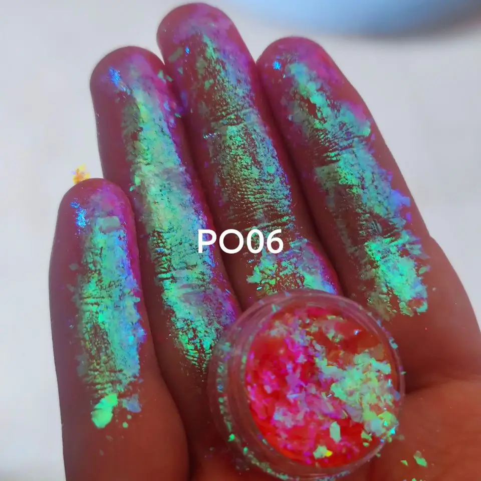 Iridescent candy chameleon multichrome glitter chrome magic flakes chunky foil flake pigment