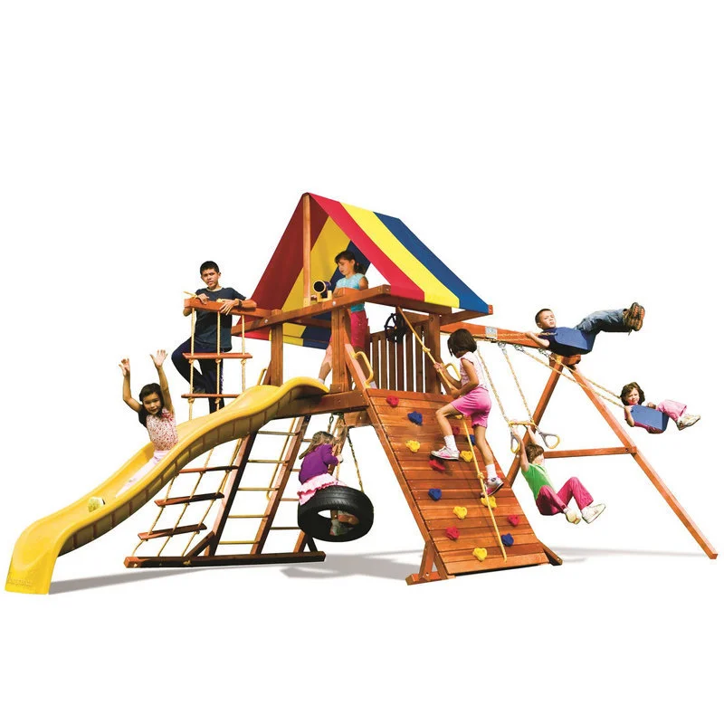 hot sale home use wooden kids outdoor toys playground equipment children backyard wood play set