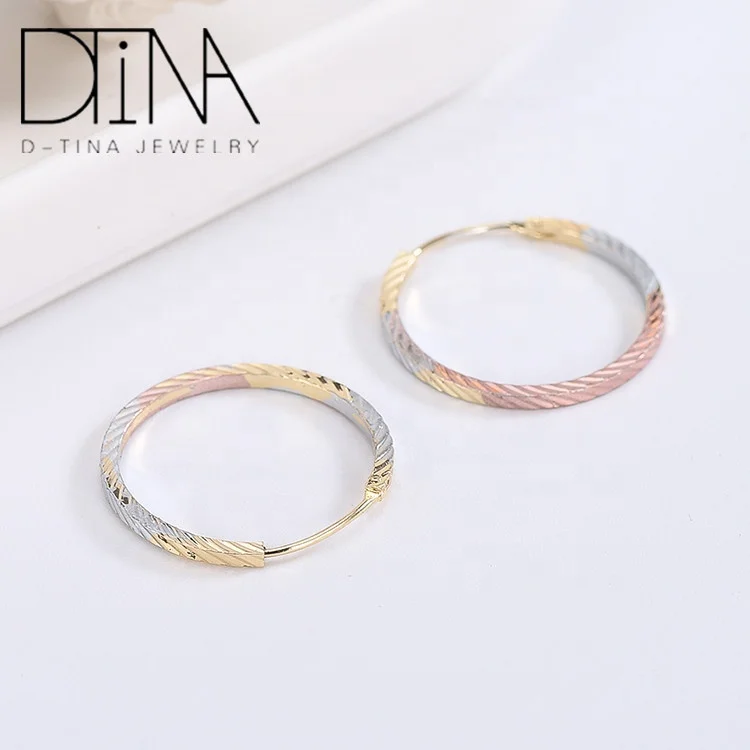 Hot product thread ring earrings three simple color fashion women
