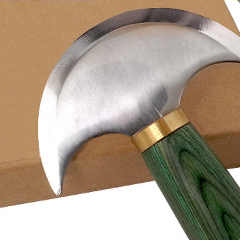 New arrival small green handle leather craft Cutting tool D2 Tool steel wood handle Hand DIY paring knife