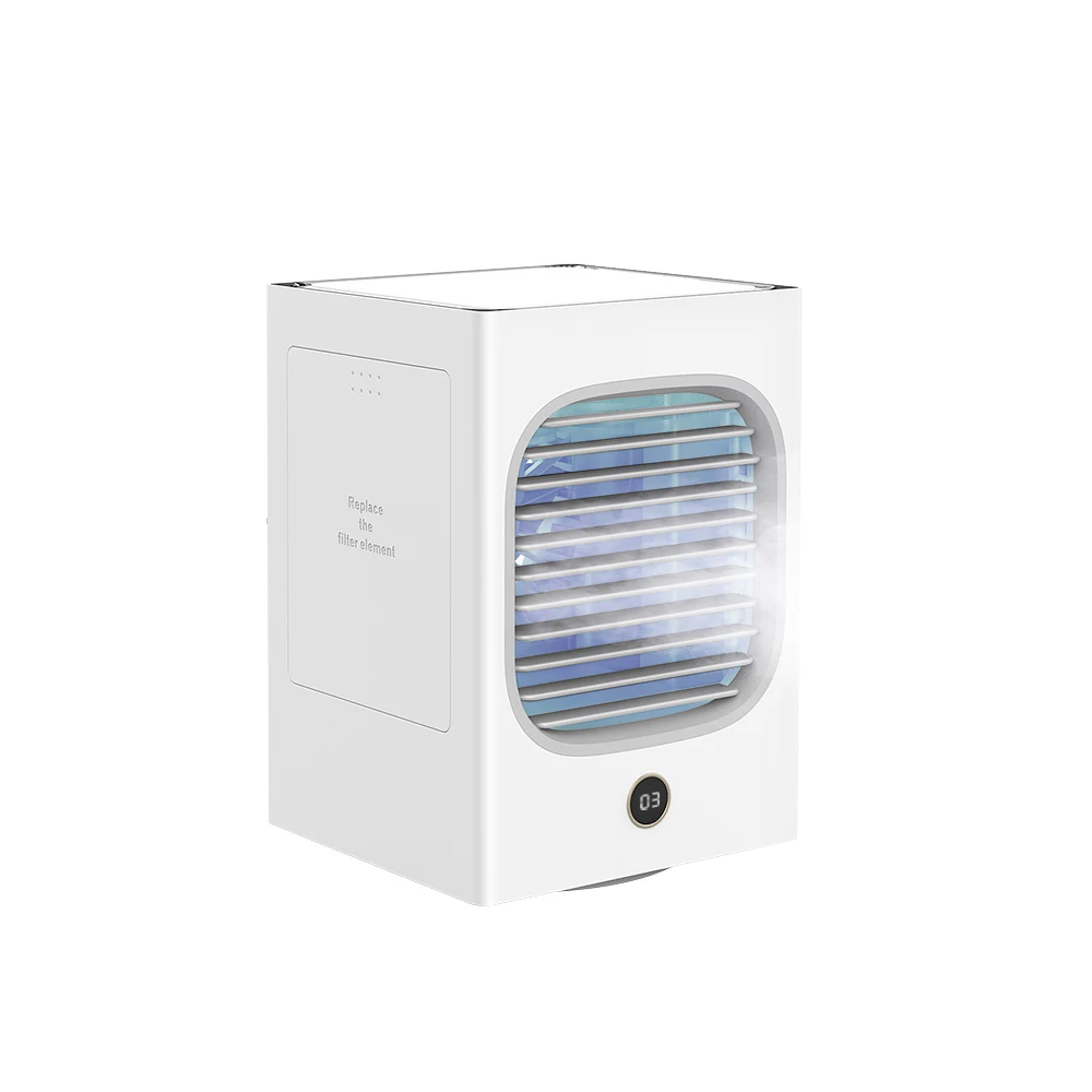 Portable OEM Factory Made Auto Oscillating Rechargeable Spraying Mist Small Cooling AC Fan