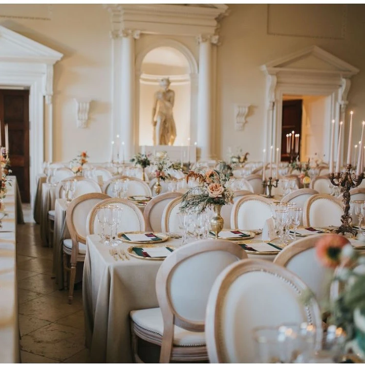 
Wedding Event Party Banquet Solid Wooden Frame Stackable Movable Cushion Dining Chair 