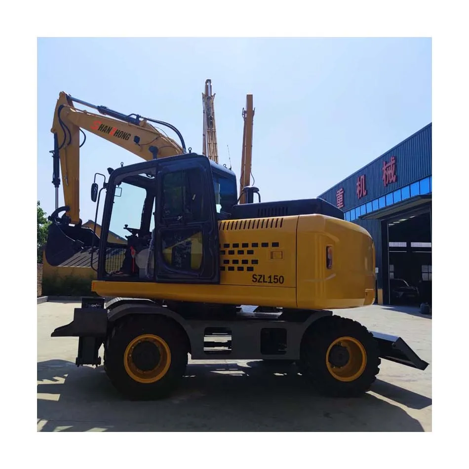 Factory Supply Directly 13ton 14ton Hengte Hydraulic Wheel Excavator with Hydraulic Oil Brake