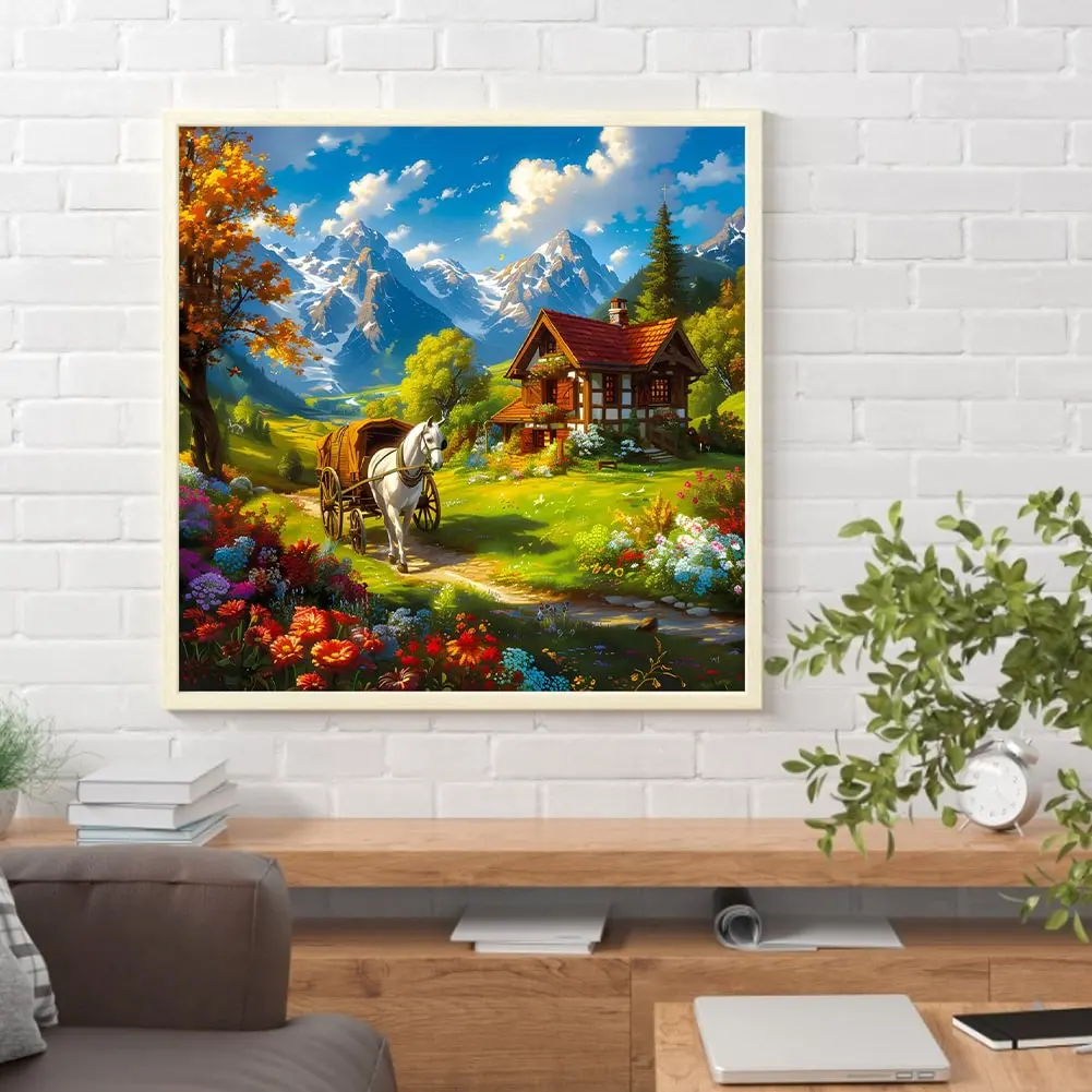 На заказ 30*30 см DIY домашний декор алмазная живопись Полностью круглый 5D акриловый Декор для гостиной