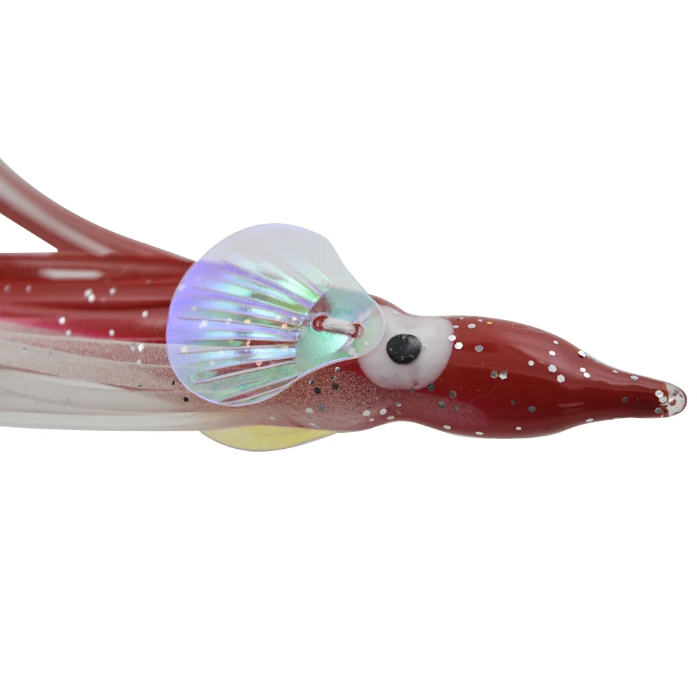 90mm 3.4g Luminous Soft Fishing Lures Squid Skirts Octopus Lure Trolling Fishing Lures