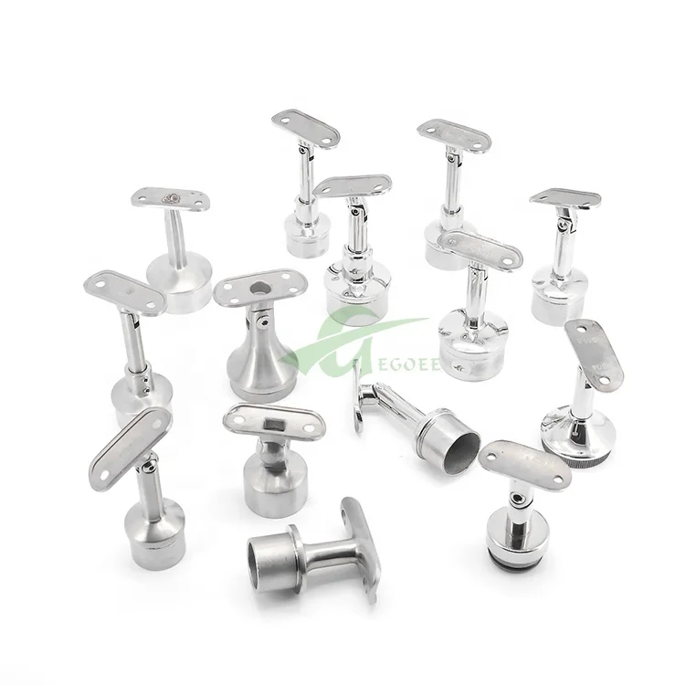 Balustrades handrails Balcony railing parts vertical  mount bracket stainless steel handrail bracket for staircase handrail
