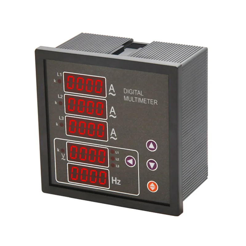 HP182Z-9X5-UIF Three phase five rows LED digital meter measure current voltage frequency combination multimeter 96*96mm