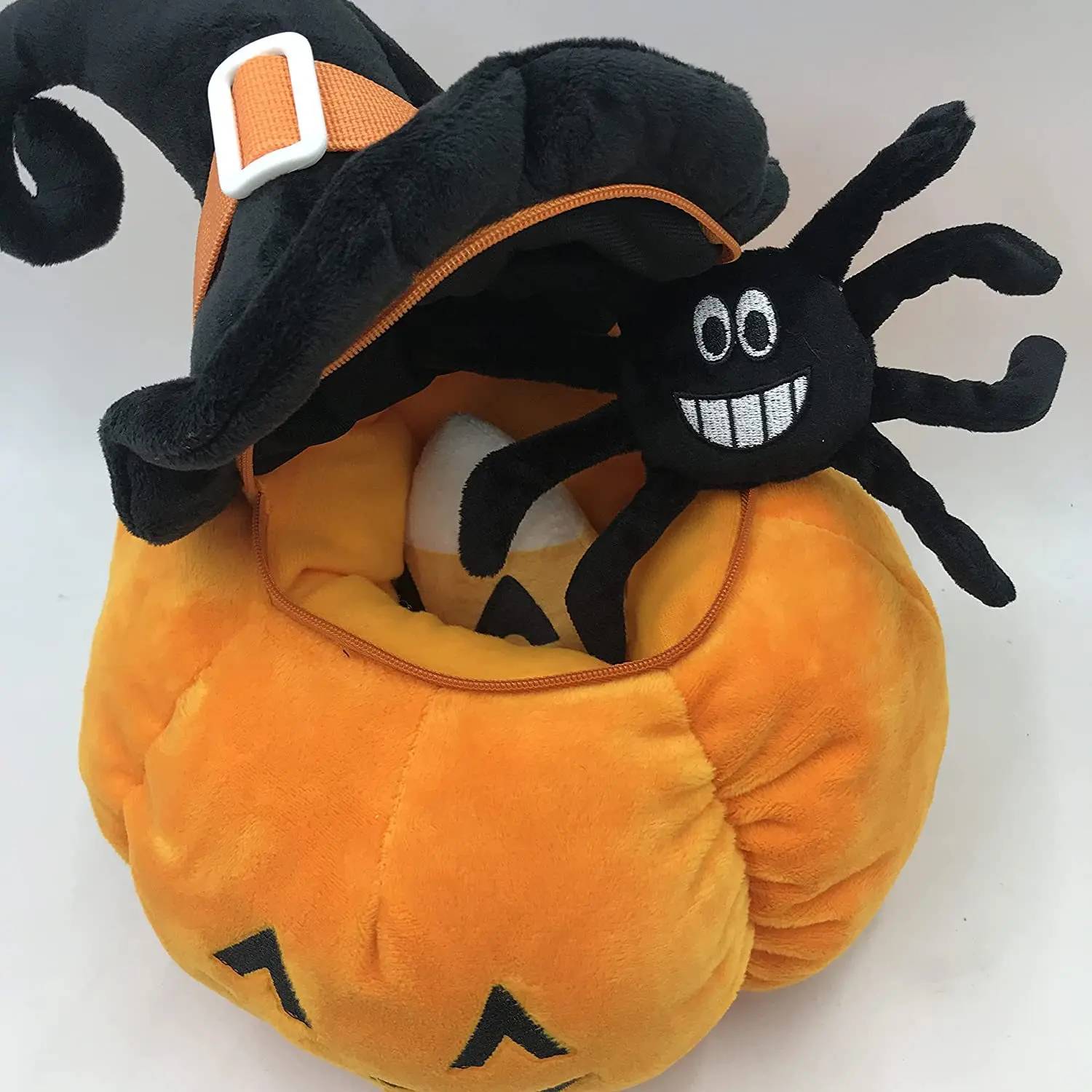 New design zipper throw filled toys set home decor Halloween Plush pumpkin pillow