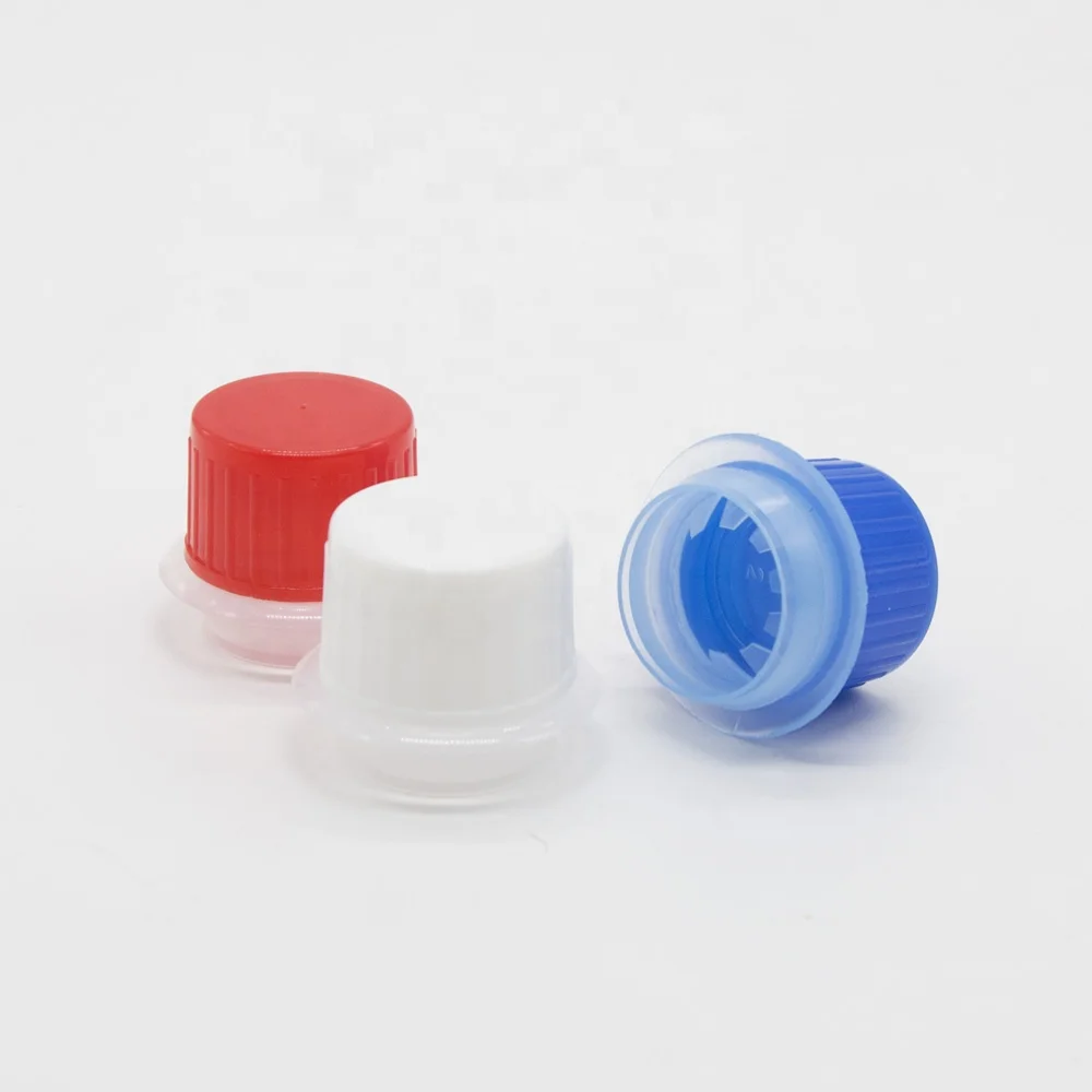 Custom 24mm plastic closures screw caps for chemical grade oil tin cans