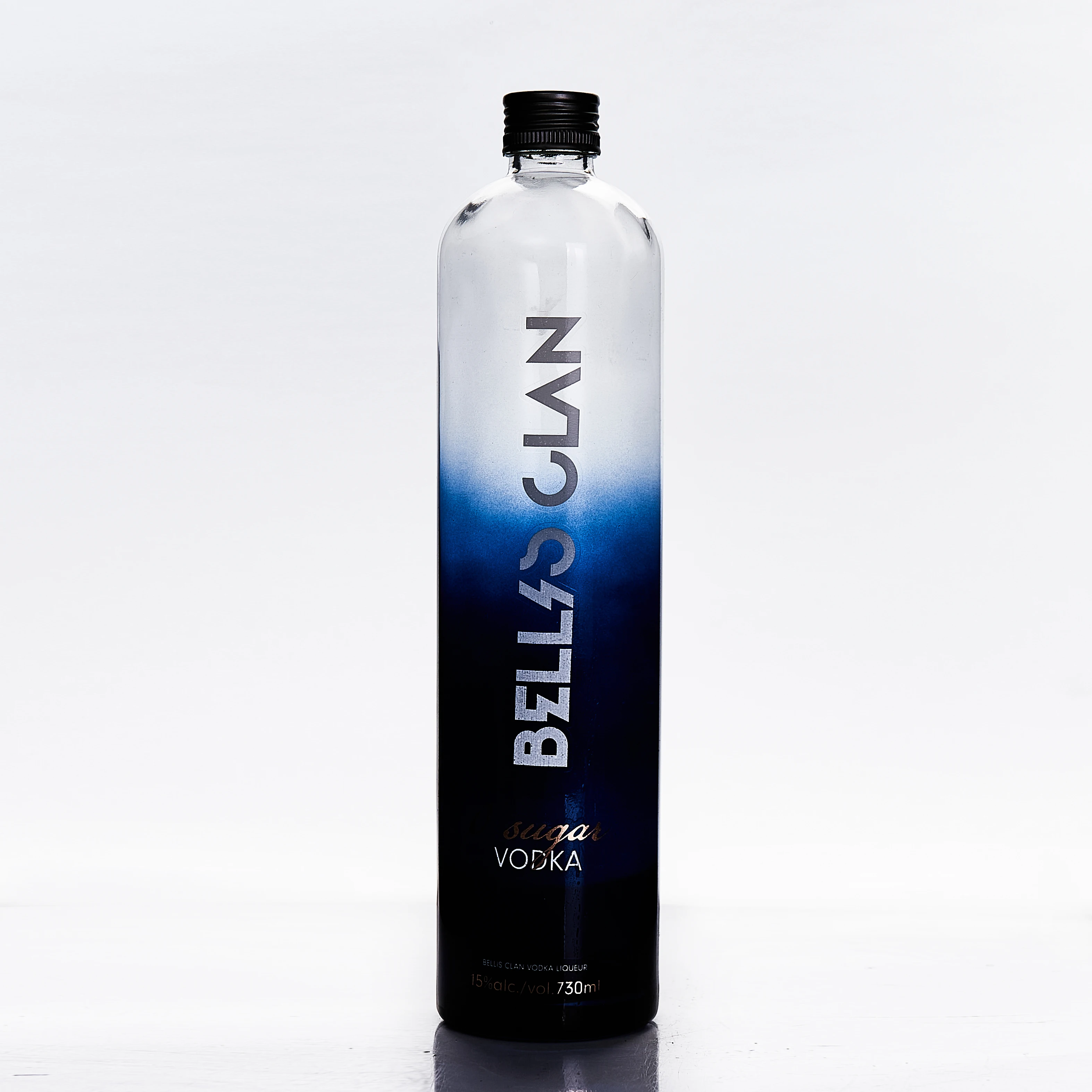 Factory direct sale custom silk screen decal printing spray embossing logo vodka gin rum whiskey glass bottle