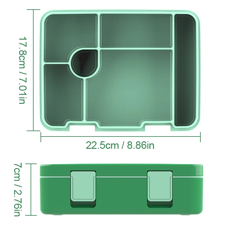 Customized pattern toddlers school bag 6 grade plastic microwavable custom dark blue retangular bento lunch box