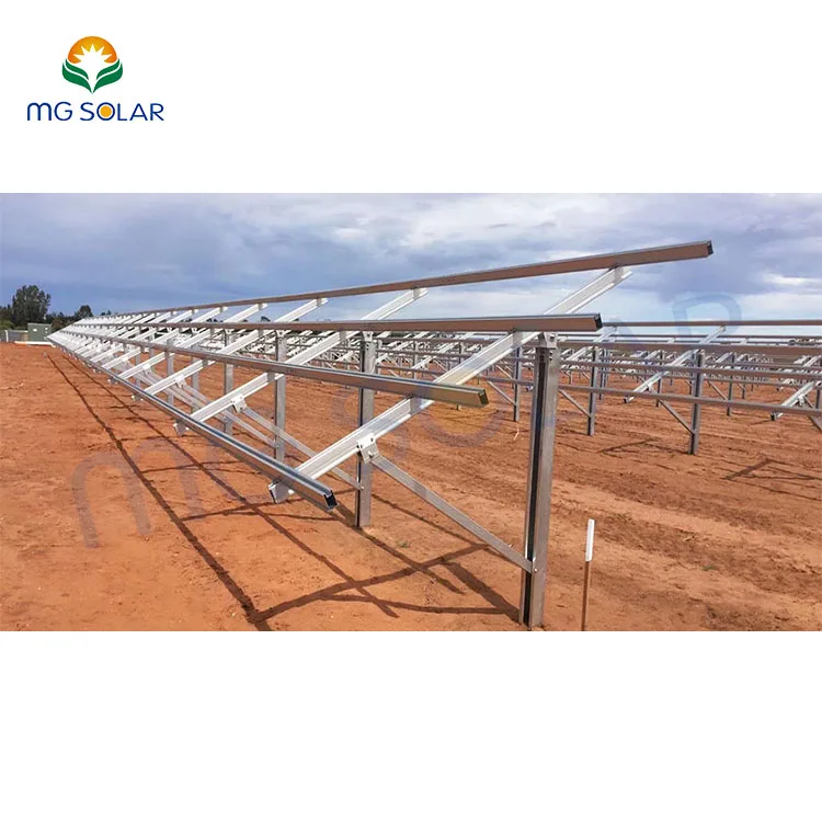 High quality galvanized steel material Pile Ground Mount Solar Structure System