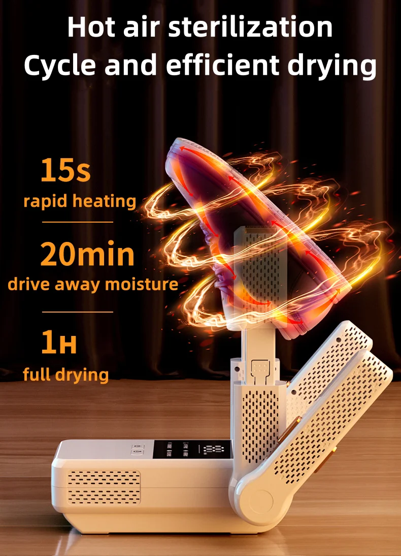 2024 HITU New Products Smart Control Portable Adjustable Warmer Electric Retractable Shoe Dryers Machine