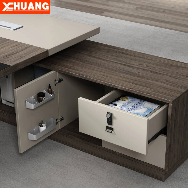 New design modern L shaped boss ceo manager desk executive wooden office table for office furniture
