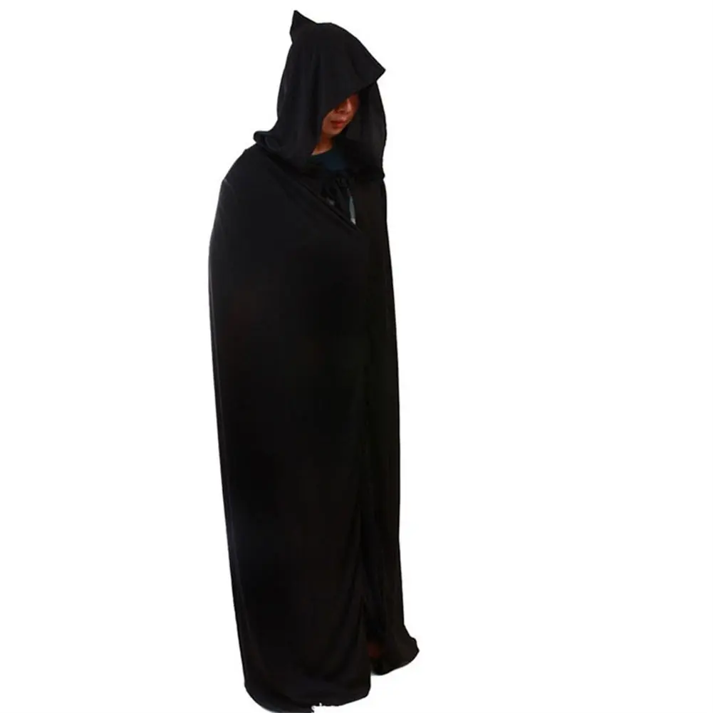 2020 Halloween Death Cape Ghost Cloak Show Costume Big Black Cloak Cosplay costume For Adult & Children