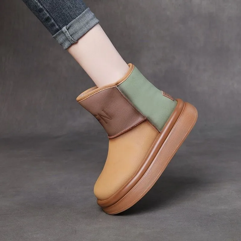 New Design Thickened Sole Winter Boots Shoes for Women Walking style Shoes Woman Ankle Snow Boots