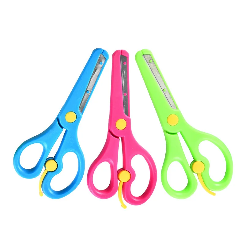 DIY paper cutting safety student stationery labor saving mini children scissors