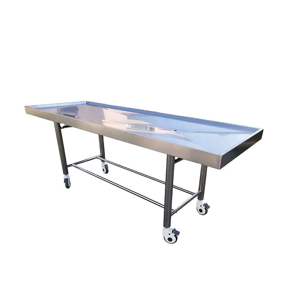 KLIT best selling Funeral Autopsy Corpse Dissecting Table manufacture supplies Hospital Body Washing