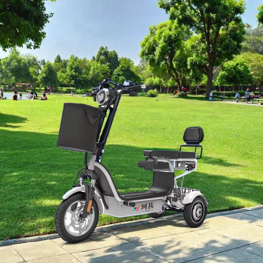 Electronic Long Range Electric Tricycle Bicycle Telescopic Baby Chair 3 Wheel Scooter for Adult