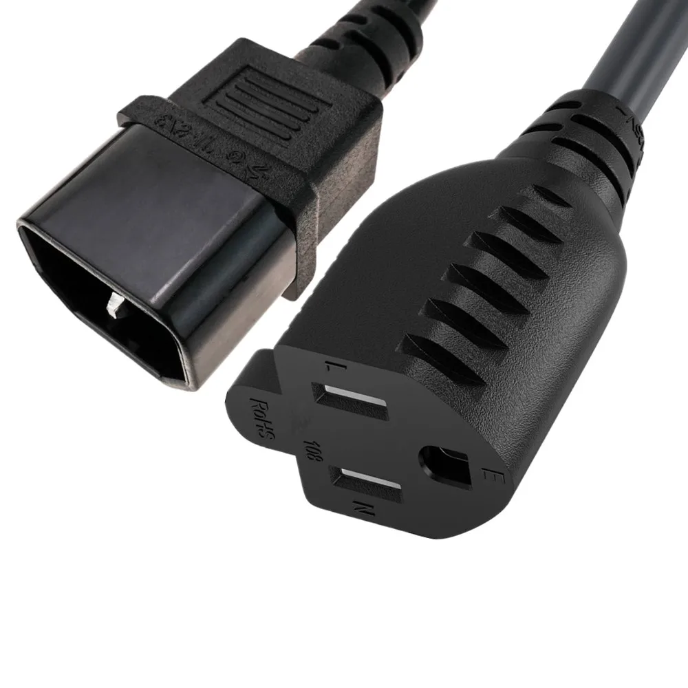 6ft 18 AWG Monitor Power Adapter Cord (NEMA 5-15R to IEC320 C14)