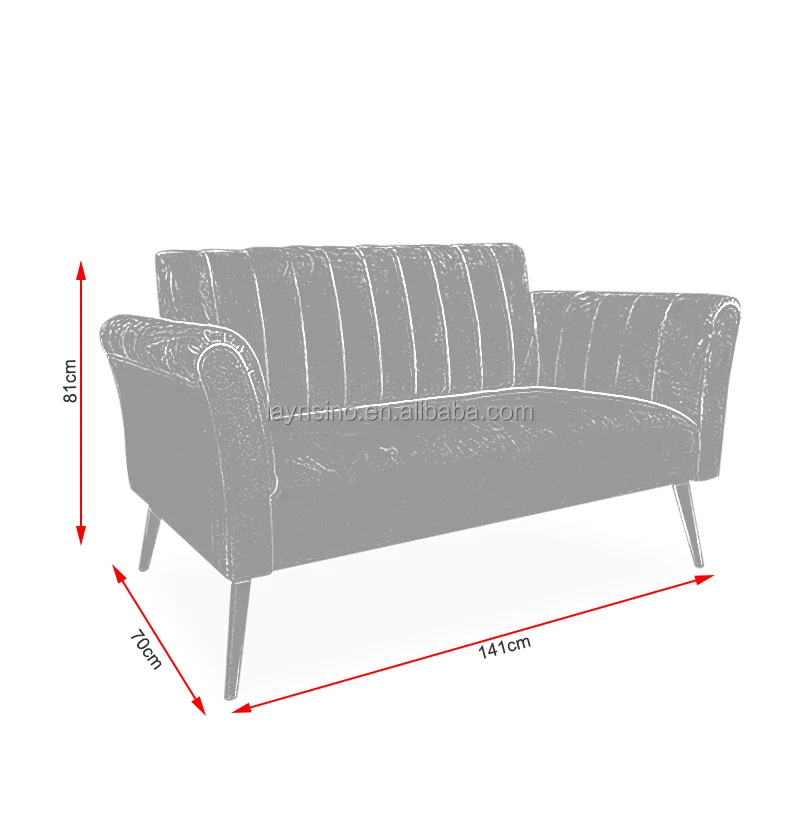 Laynsino Modern Living Room 2 Seater Sofas Home Furniture Cheap Lounge Sky Blue Velvet Sofas
