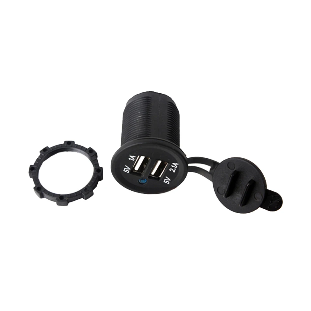 Waterproof 12V 24V Dual USB Port Car Charger Power Adapter Socket Outlet for Vehicle Boat Truck Motorcycle diy