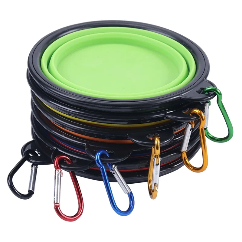Folding Silicone Dog Bowl Portable Travel Bowl For Dog Feeder