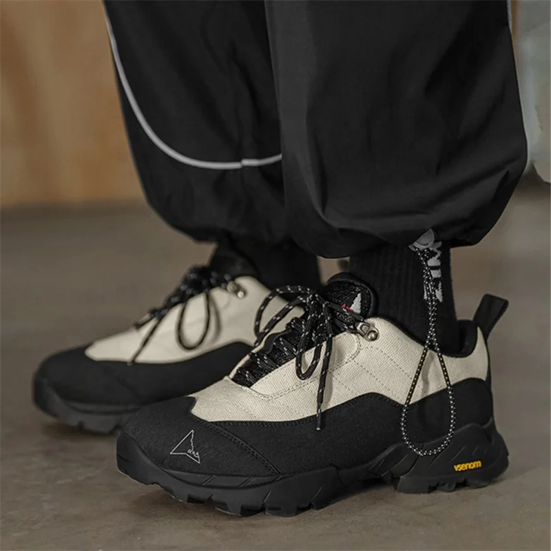 Dropshipping Custom Logo Leisure Men Casual Shoes Waterproof Rubber Sole Climbing Hiking Sneakers for Men