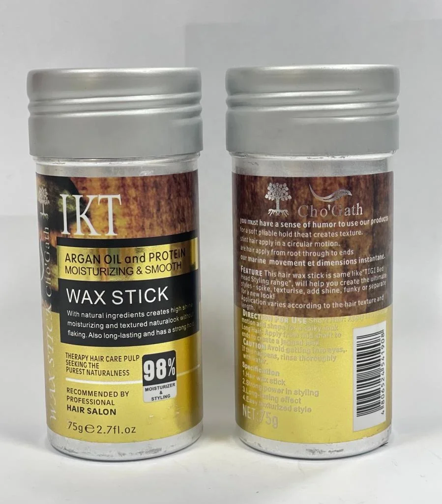 Perfect Smooth Non-Frizziy OEM Hair Edge Control Private Label Keratin 75g Hair Wax Sticks Hair Gel Stick