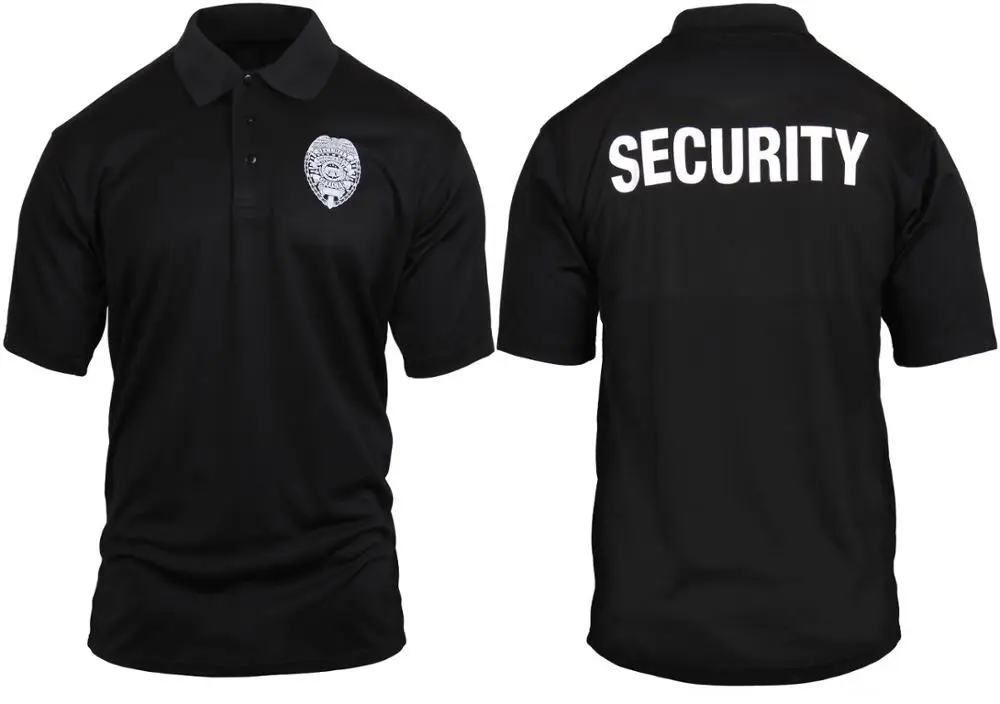 
First Class Security Guard Polo Shirt, Embroidered Printed Logo Security uniform 