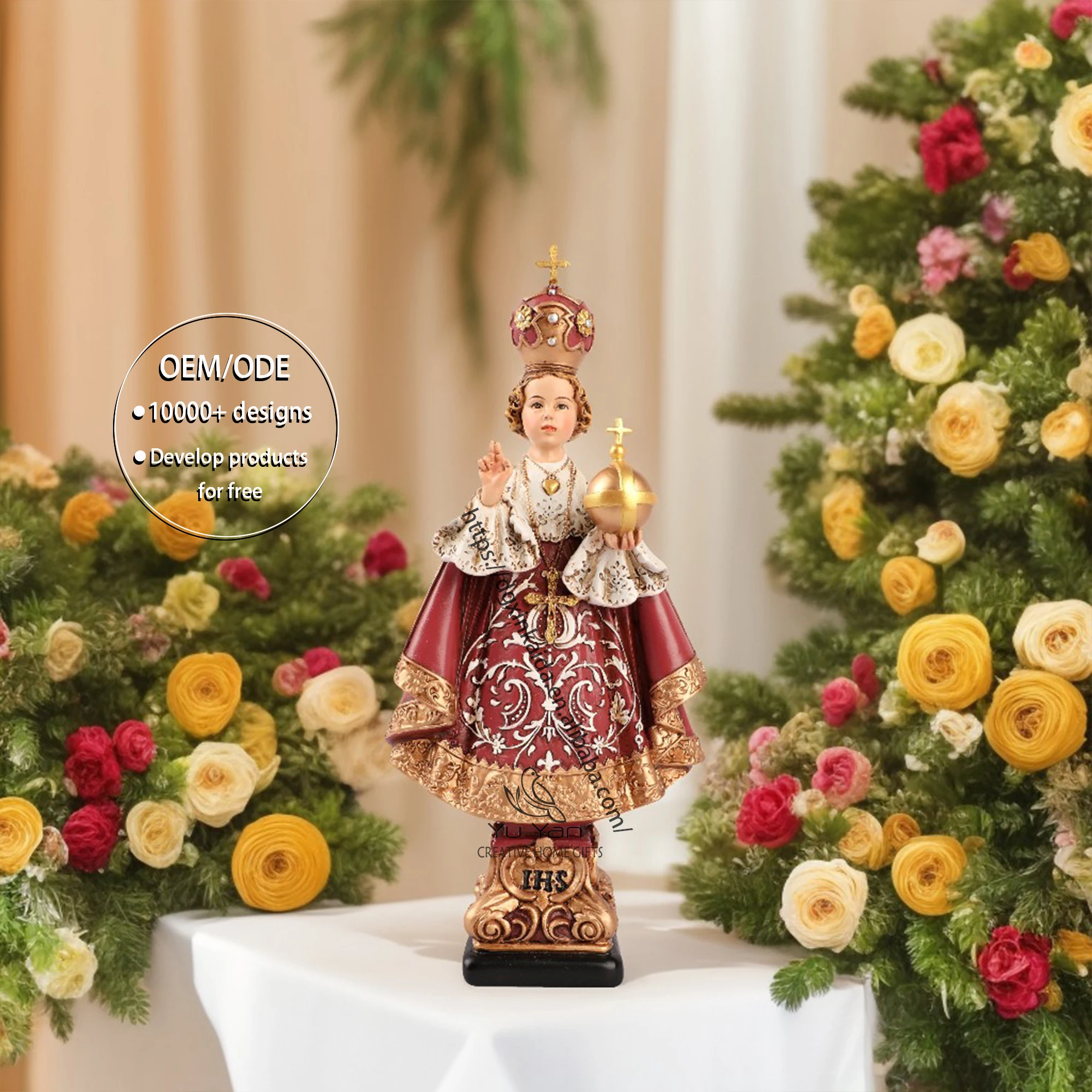 Factory wholesale catholic religious statues resin of jesus in the world christian je catholic gifts for communion