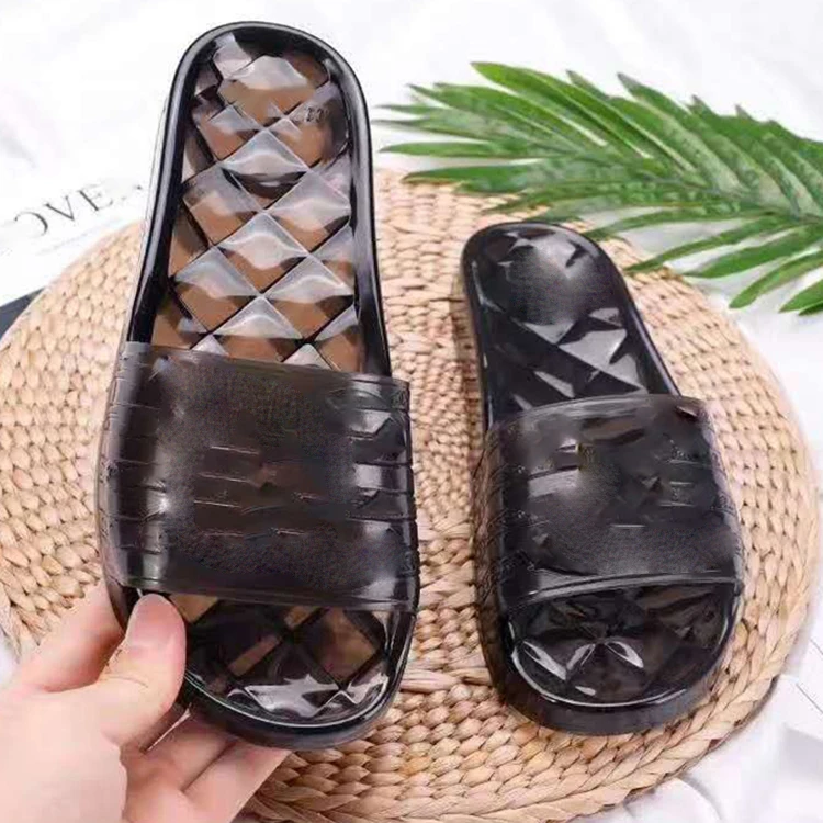 Superior quality transparent crystal jelly slippers luxury brand slippers designer slippers Designer slide