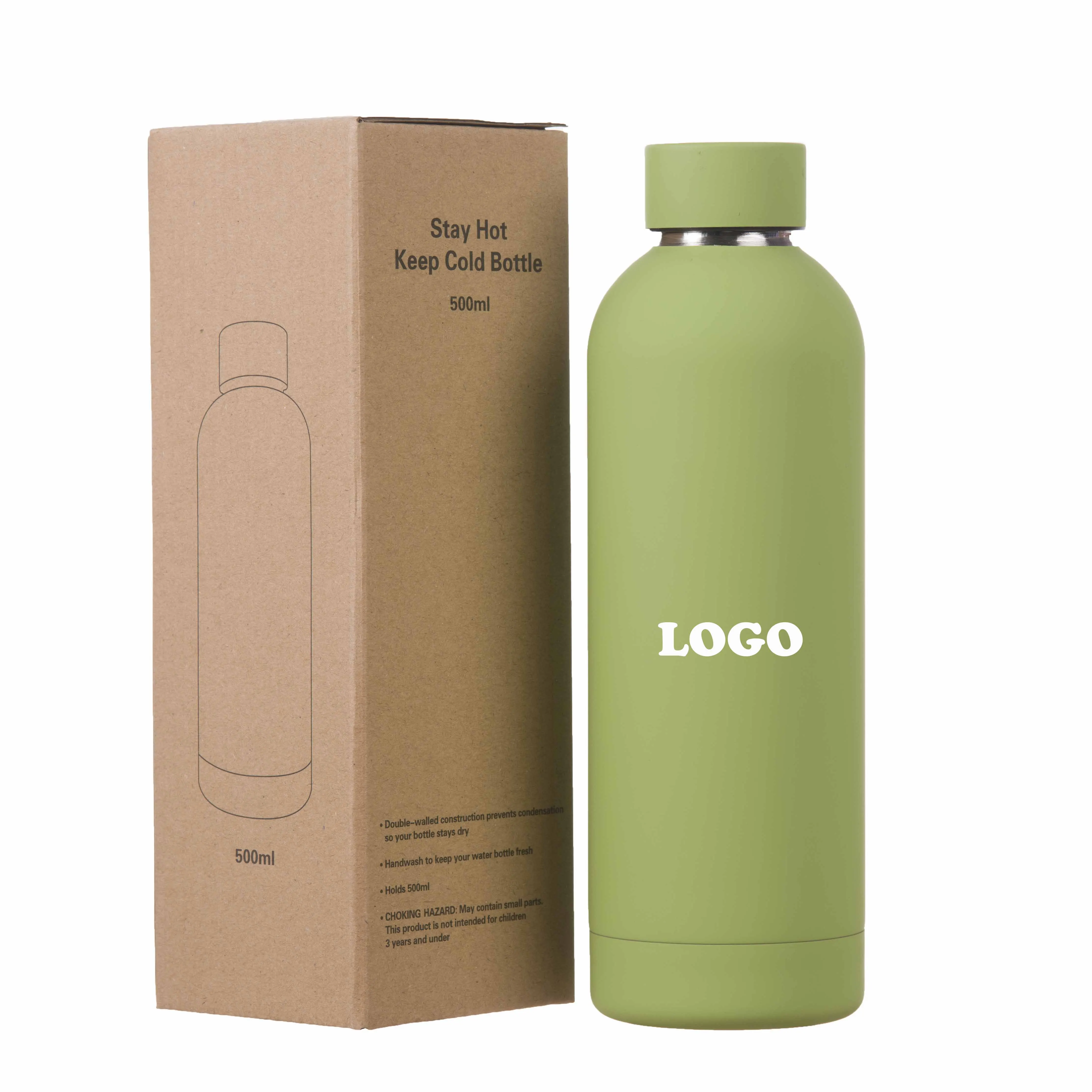 500ml Small Mouth Double Wall Vacuum Insulated Bottles Stainless Steel Sports Water Bottle