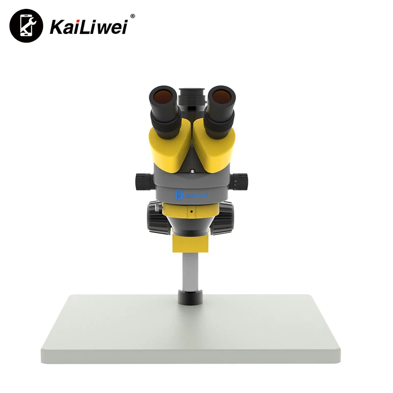 kailiwei optical 7-45X big base Trinocular Stereo zoom olympus jewelry Microscope For Mobile Phone Repairing Electronic