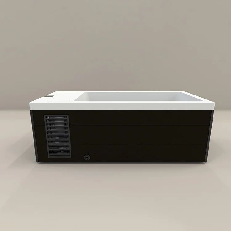 Square Acrylic Cold Water Pool Insulated Cover Outdoor All in Cold Plunge Tub One Piece Ice Bath tub with chiller