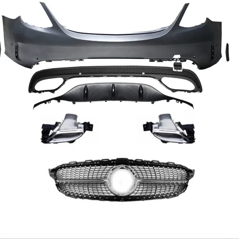 Car Accessories Facelift Conversion PP Material Bodykit Body Kit For MERCEDES C SERIES W205 (2014-2019) AMG Style