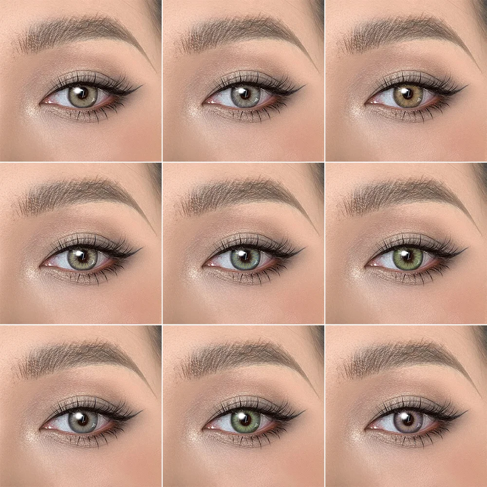 TX brand three tone wholesale contact lenses 14.0/14.2/14.5mm entes de contacto de color