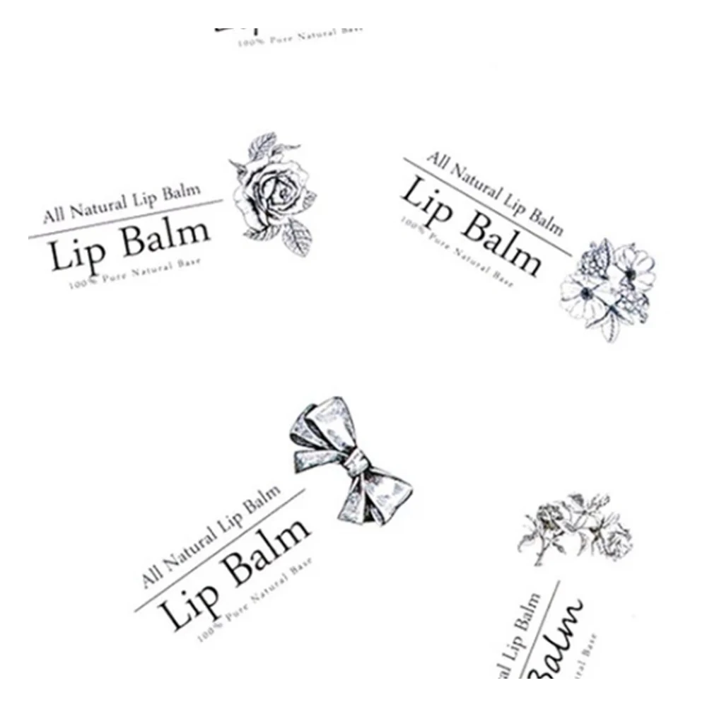 Custom transparent label for cosmetic products used with strong adhesive, clear PET labels for lipstick