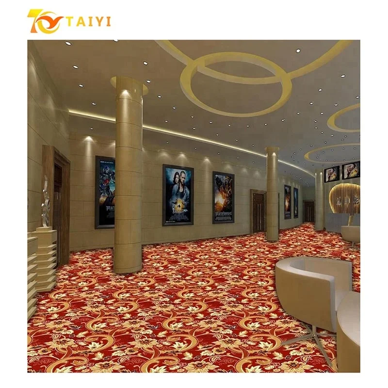 Wholesale good quality cinema 3d printed carpet custom club private room high-grade KTV flame retardant carpet