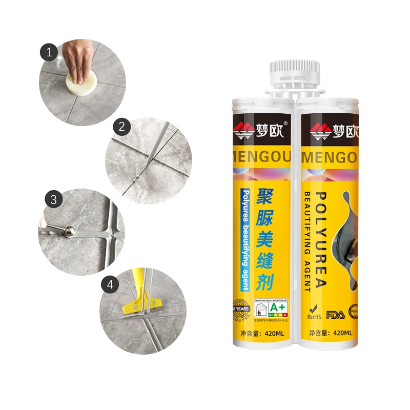 China Professional Manufacture Best Floor Tile Adhesive Glossy Tile Grout Polyurea Flexible Tile Grout
