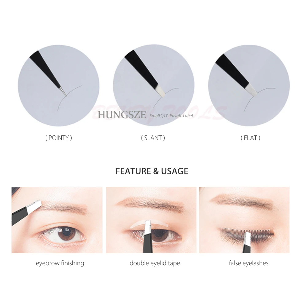 
mini stainless steel eyebrow tweezers light 6.3cm 