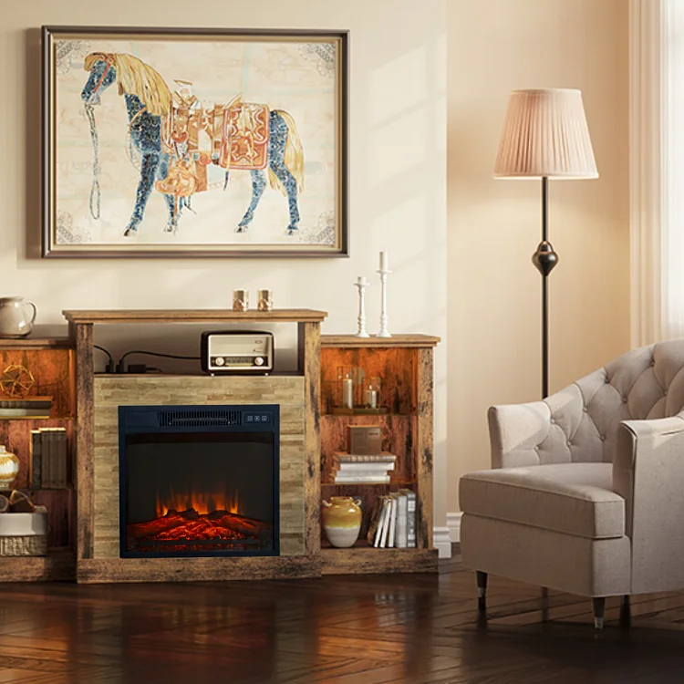 Новый дизайн, Лидер продаж на Amazon, современный декоративный электрический нагреватель 18 дюймов со светодиодной подсветкой