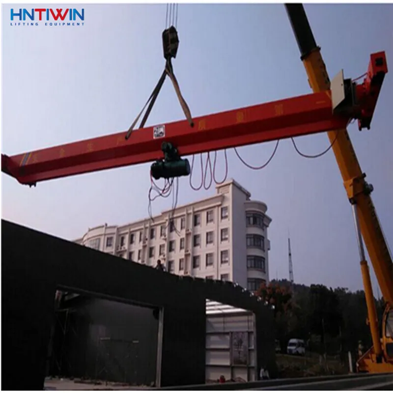 Single girder rail mounted 1ton overhead bridge crane