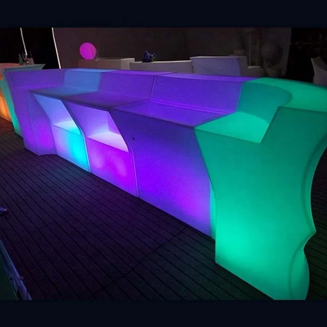 Стулья и столы для бара, для вечеринки, использованная высокомодная светящаяся полиэтиленовая светодиодная мебель