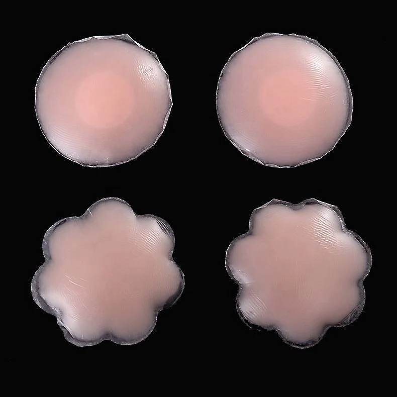 MMLL Custom Reusable Waterproof Self Adhesive Seamless Invisible Thin Sexy Silicone Nipple Cover for Women Bra