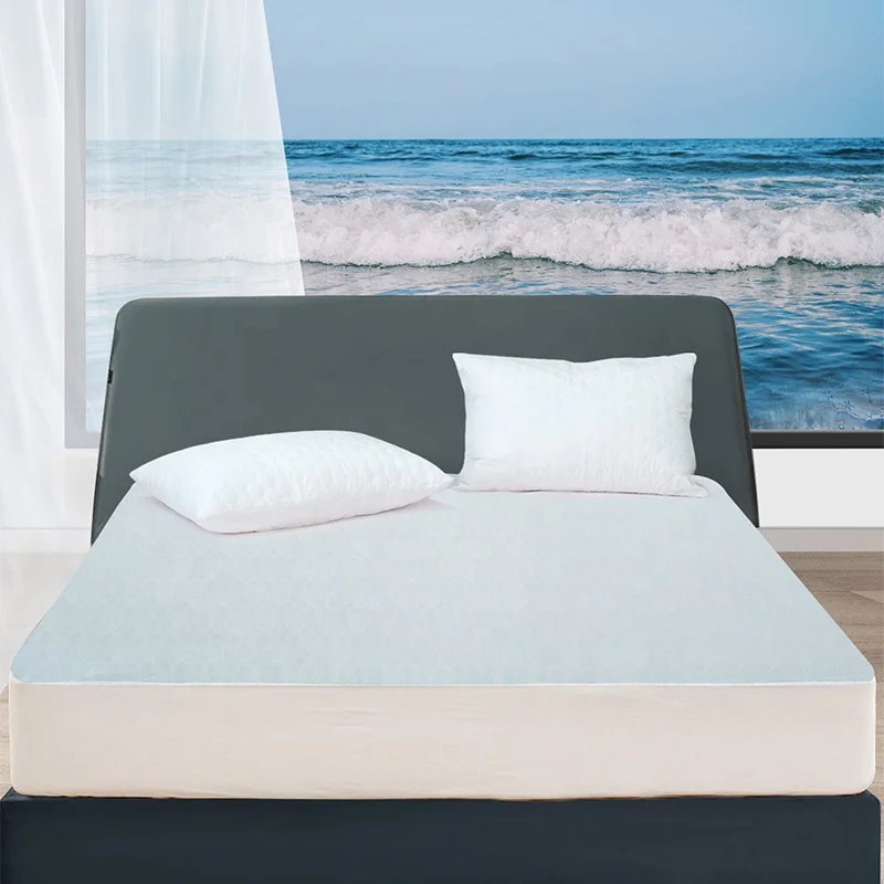 Breathable Comfort Protection Stay in Place Premium Waterproof King Size Mattress Protector Cooling Bamboo Mattress Cover