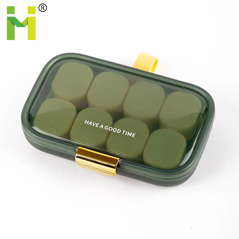Logo pill storage box container organizer case wholesale pp travel pocket pill box